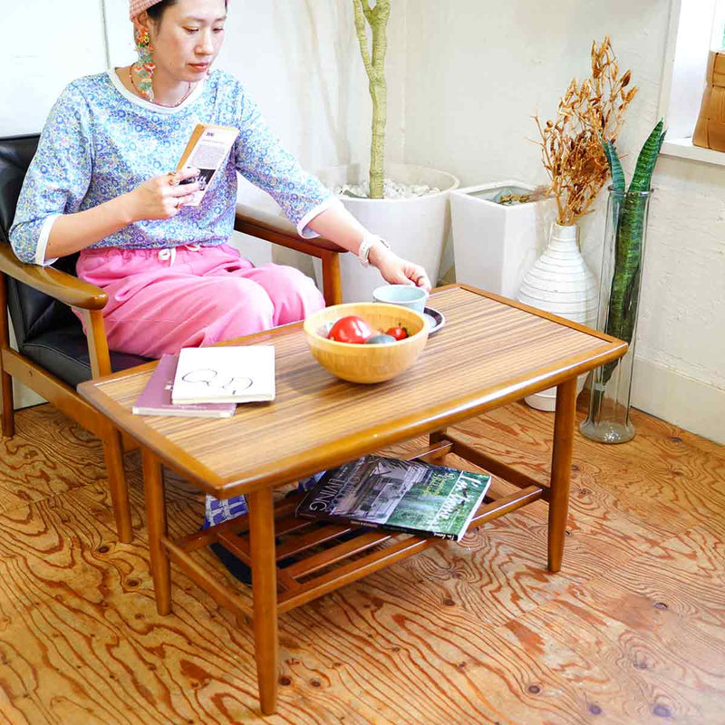 カリモク家具 karimoku センターテーブル 引き出し2杯付き プッシュ式