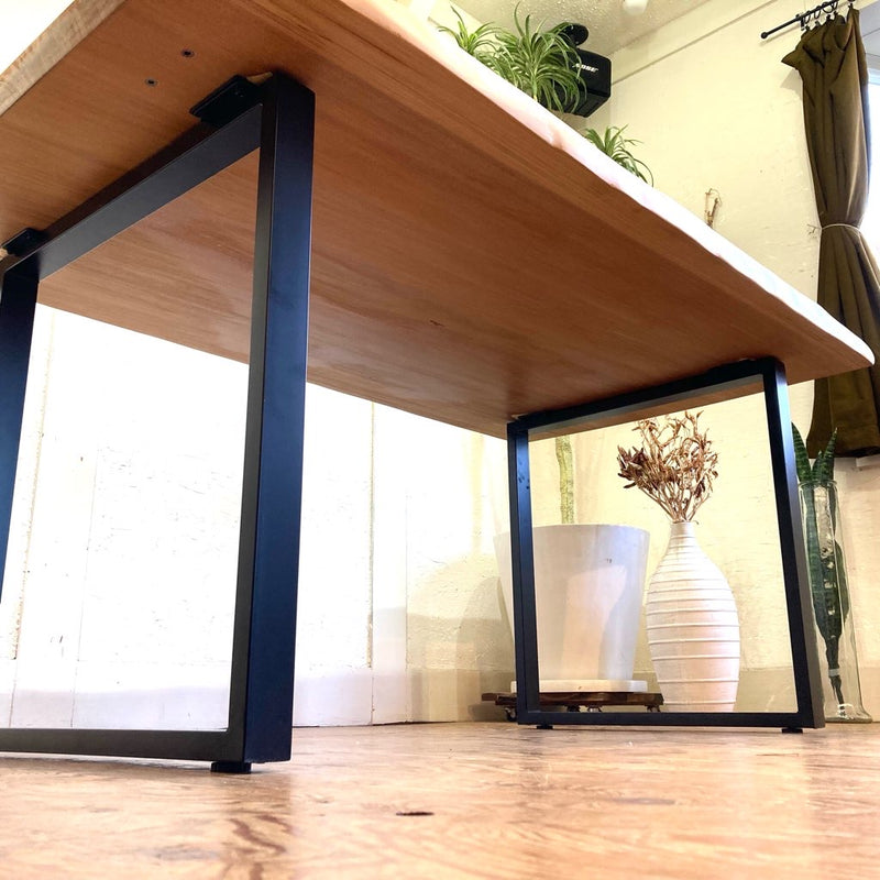 リバイブモブラープロジェクト ポプラ 一枚板 無垢材 ダイニングテーブル リメイク家具 再生家具 地球環境にいちばん優しい家具