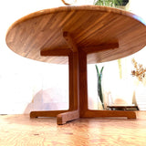 ラウンドテーブル ダイニングテーブル ナラ 無垢 集成材 130㎝ ヴィンテージ