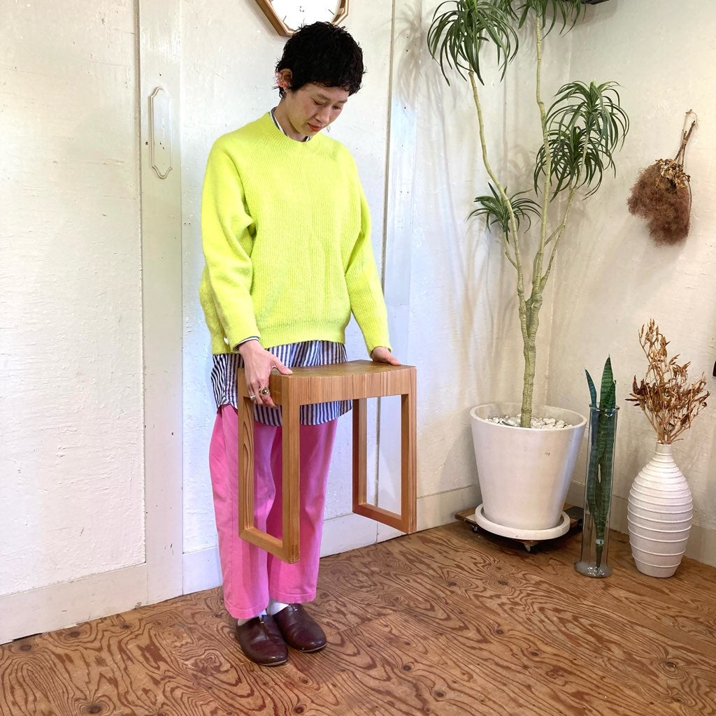 SUGI LIFE 智頭杉の匠 寄木 スツール 展示品 中古 サウナ
