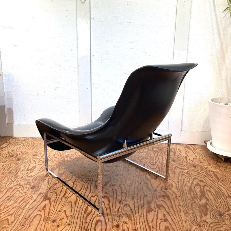 ビー＆ビー イタリア / B&B Italia マート / Mart ラウンジチェア ブラック 本革 リクライニング 展示品