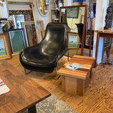 ビー＆ビー イタリア / B&B Italia マート / Mart ラウンジチェア ブラック 本革 リクライニング 展示品