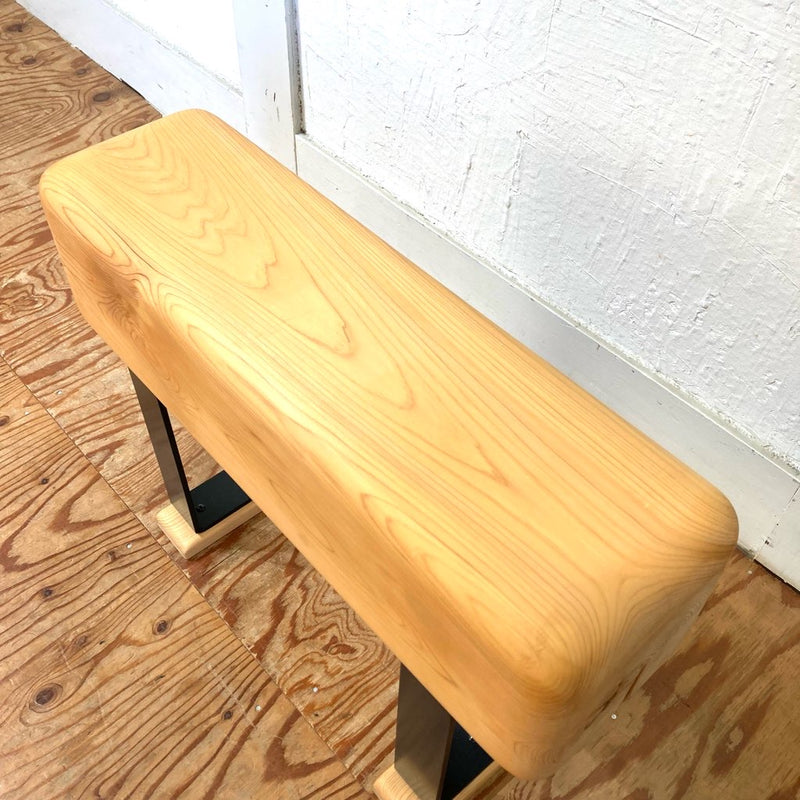ひのき スツール アイアン チェア 檜 無垢材 中古