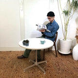 Tendo / 天童木工 ラウンドテーブル コーヒーテーブル ホワイト 中古