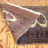 ペルシャ絨毯 敷物 ラグ 手織り 小 ウール 玄関マット 中古