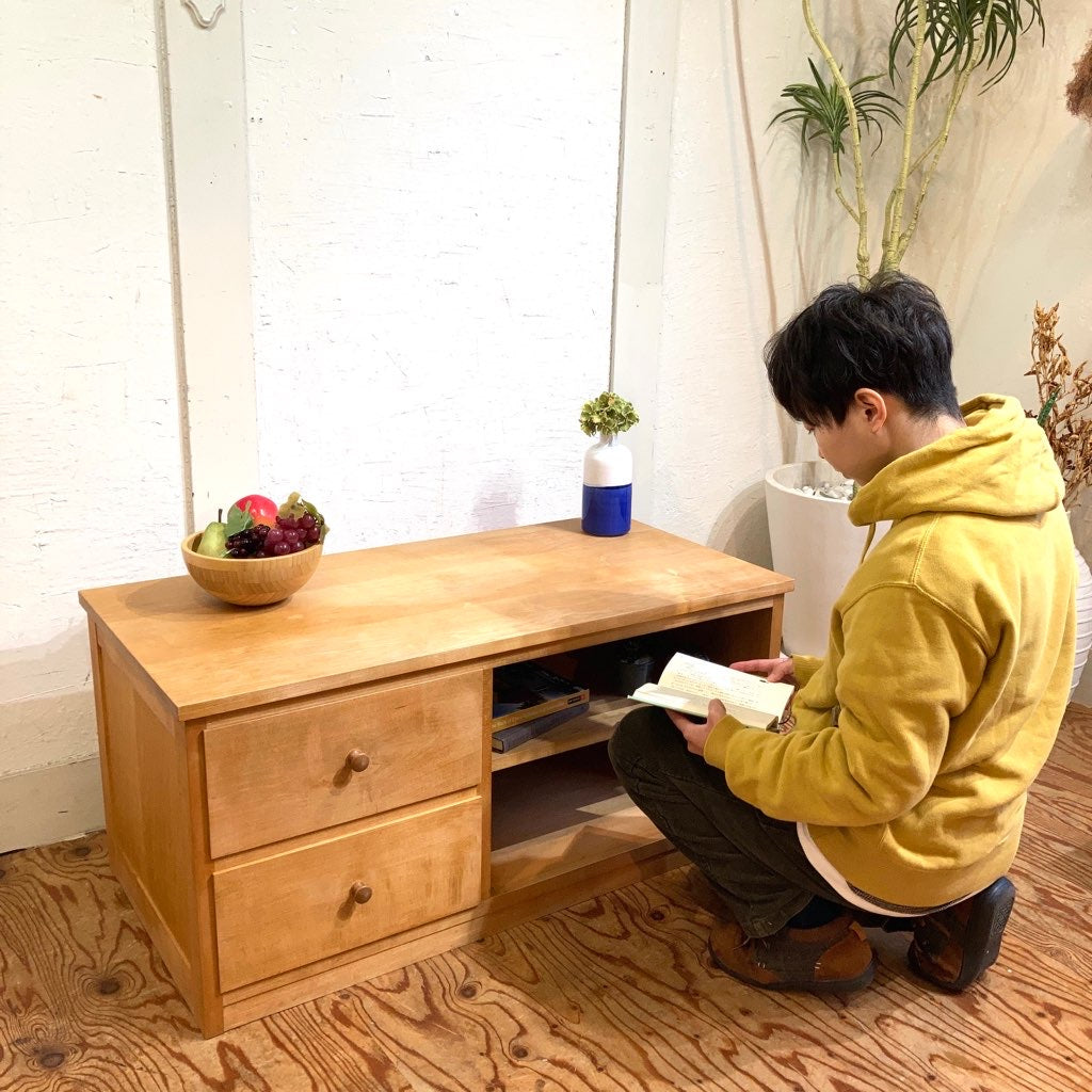 トラックファニチャー / TRUCK FURNITURE TVボード メープル無垢材 特注品 中古