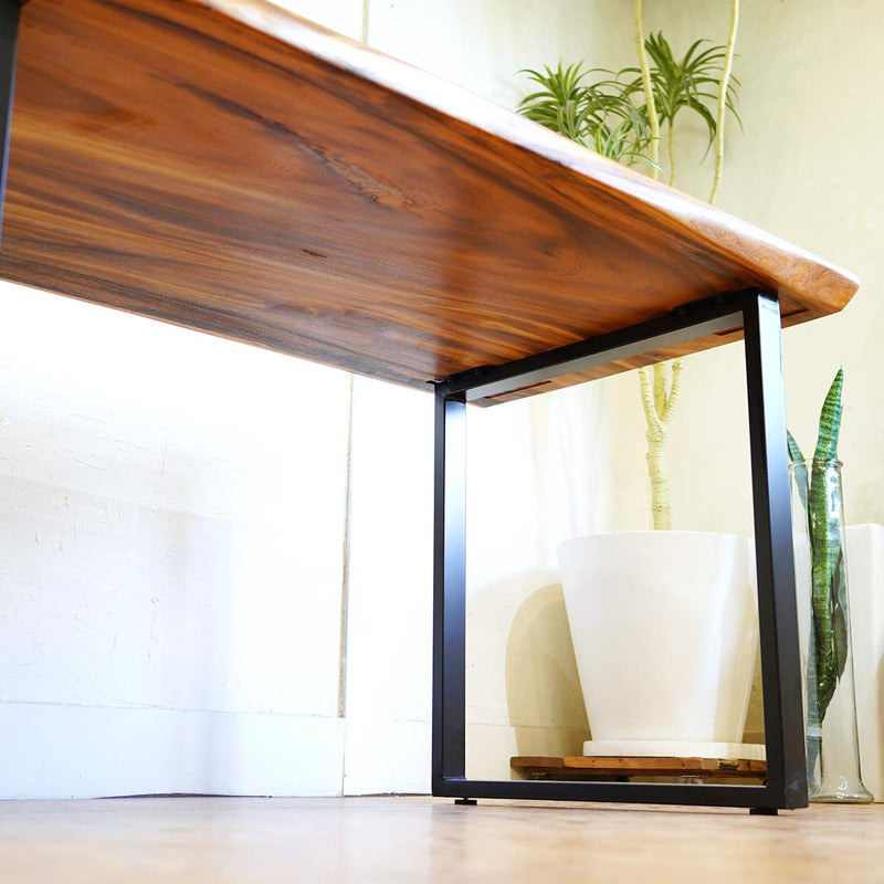リバイブモブラープロジェクト モンキーポッド一枚板 無垢材 ダイニングテーブル リメイク家具 再生家具 地球環境にいちばん優しい家具