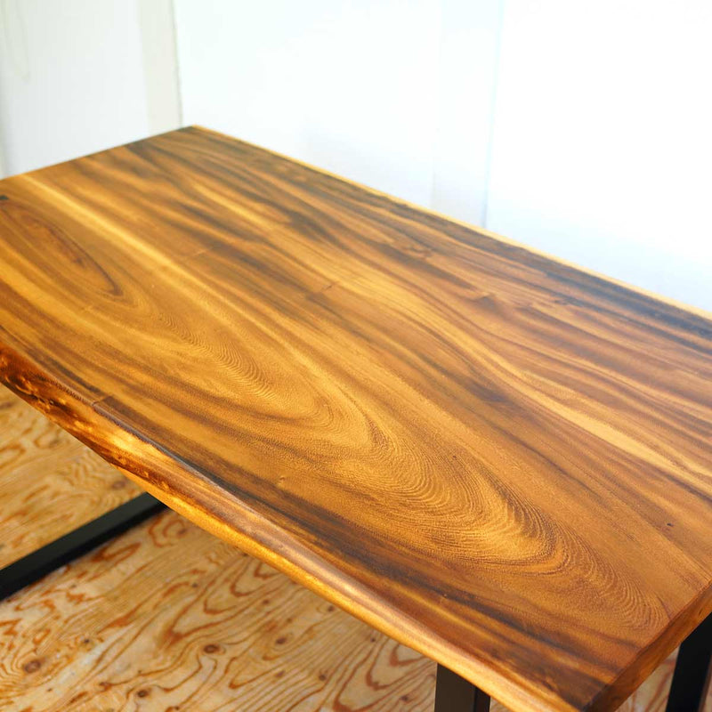 リバイブモブラープロジェクト モンキーポッド一枚板 無垢材 ダイニングテーブル リメイク家具 再生家具 地球環境にいちばん優しい家具