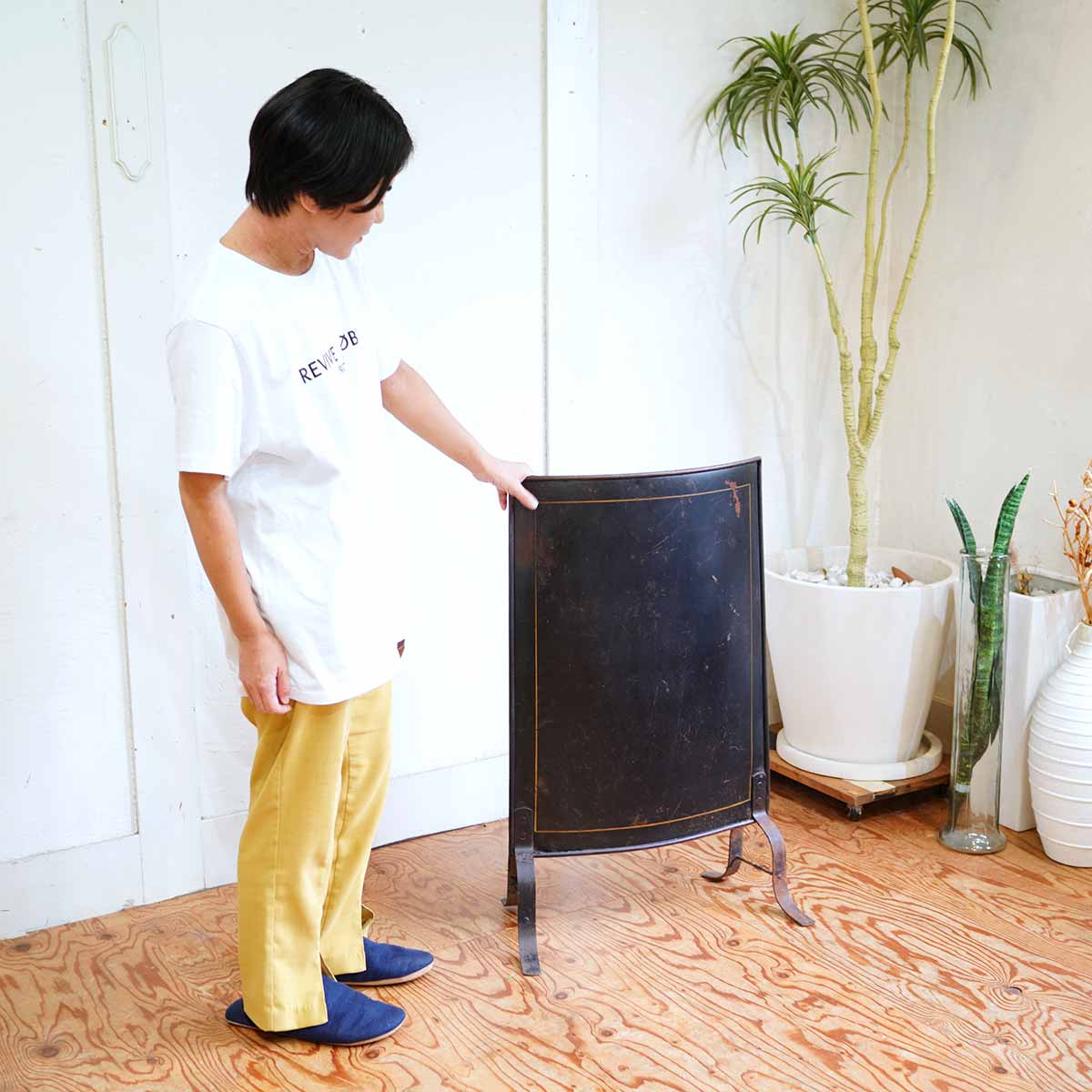 ファイヤースクリーン 暖炉カバー ヴィンテージ