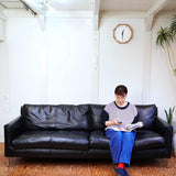 アイラーセン / eilersen ストリームラインソファ  トリプルソファ 3人掛け 本革 ブラック ACTUS 中古