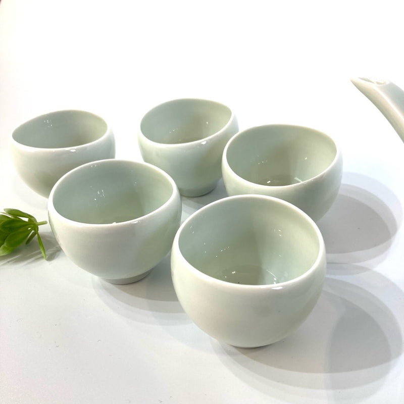藤井憲之 ポット おちょこ 急須 6点セット 陶磁器 未使用