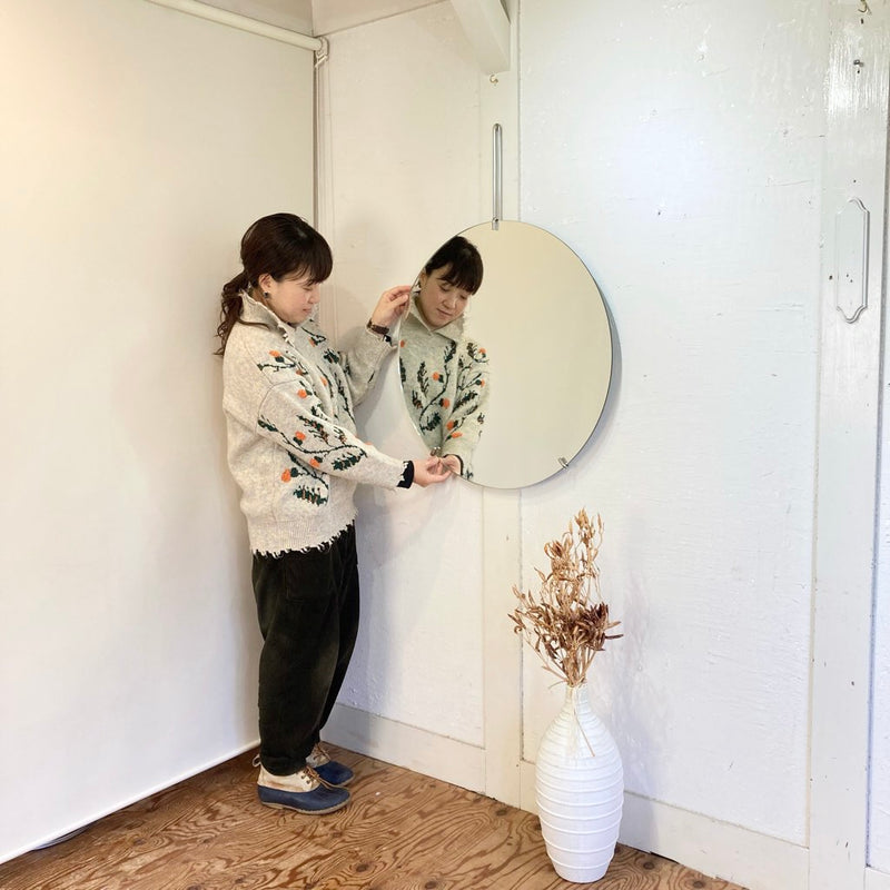 ムーべ / MOEBE ウォールミラー クローム 壁掛けミラー φ70 中古