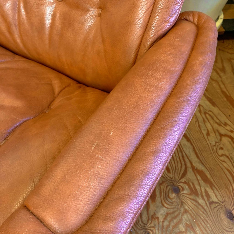 エコーネス / EKORNES ロイヤル ストレスレスチェア ＆ オットマン テーブル付き リクライニングチェア 本革 中古