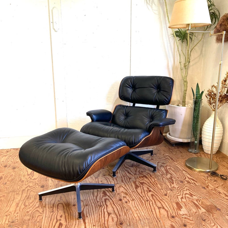 イームズ ラウンジチェア&オットマン Herman Miller ハーマンミラー チャールズ＆レイ・イームズ 80年代 中古