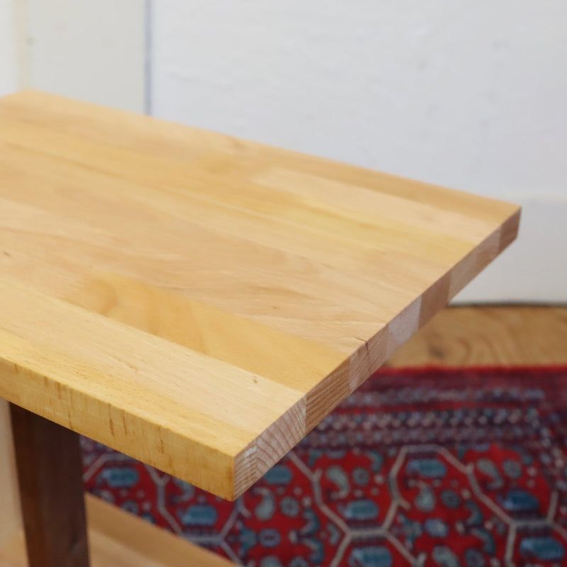 リバイブモブラープロジェクト 不要になった古い家具の木材から作ったコーヒーテーブル サイドテーブル【6】 M 総無垢材 メープル ウォールナット 地球環境にいちばん優しい家具 SDGs　<i>動画あり</i>