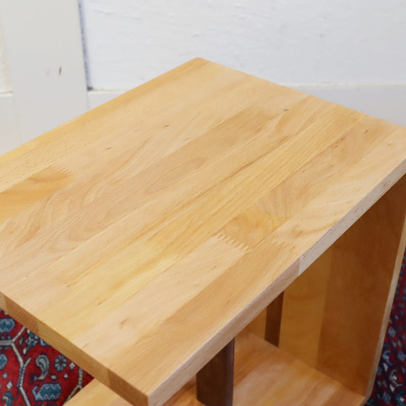 リバイブモブラープロジェクト 不要になった古い家具の木材から作ったコーヒーテーブル サイドテーブル【6】 M 総無垢材 メープル ウォールナット 地球環境にいちばん優しい家具 SDGs　<i>動画あり</i>