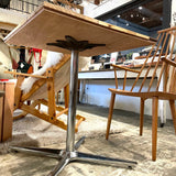 リバイブモブラープロジェクト 不要になった古い家具の木材の細切れから作った一本脚のテーブル スクラップウッドカフェテーブル【2】 SDGs 地球環境にいちばん優しい家具