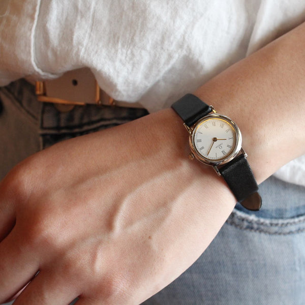 オメガ / OMEGA ホワイトローマン 腕時計 クオーツ レディース ヴィンテージ時計 革ベルト
